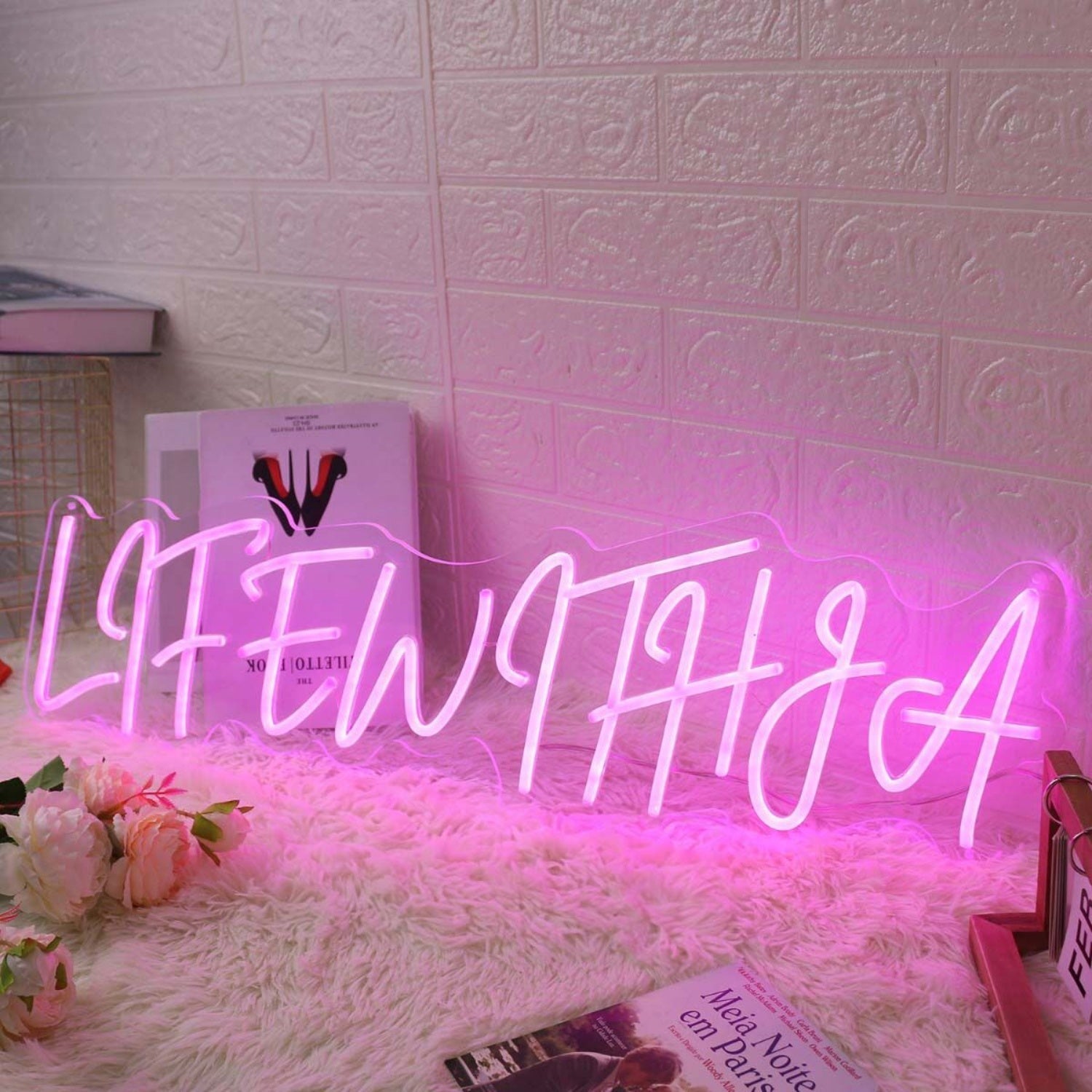 Life With La Pink Led Neon Sign - Shineneon