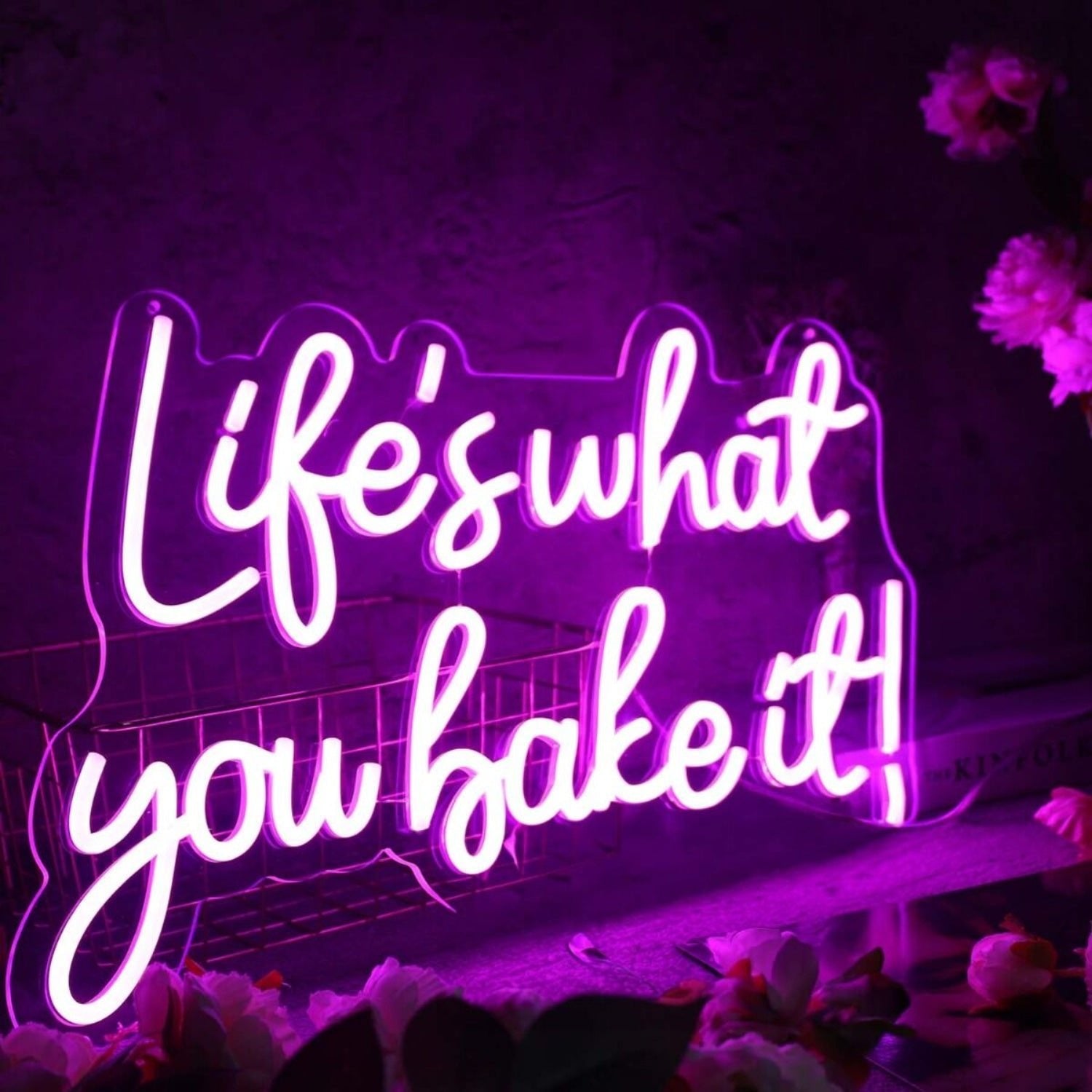Lifes What You Bake It Purple Led Neon Sign - Shineneon