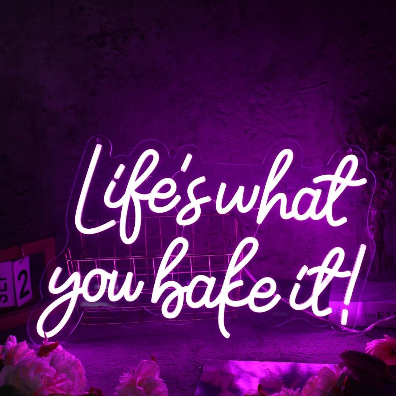 Lifes What You Bake It Purple Led Neon Sign - Shineneon
