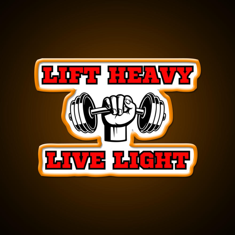 Lift Heavy Live Light Gym Fitness Led Neon Sign Rgb Color