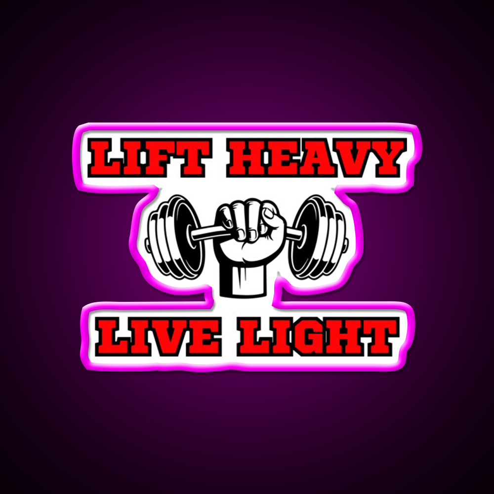 Lift Heavy Live Light Gym Fitness Led Neon Sign Rgb Color