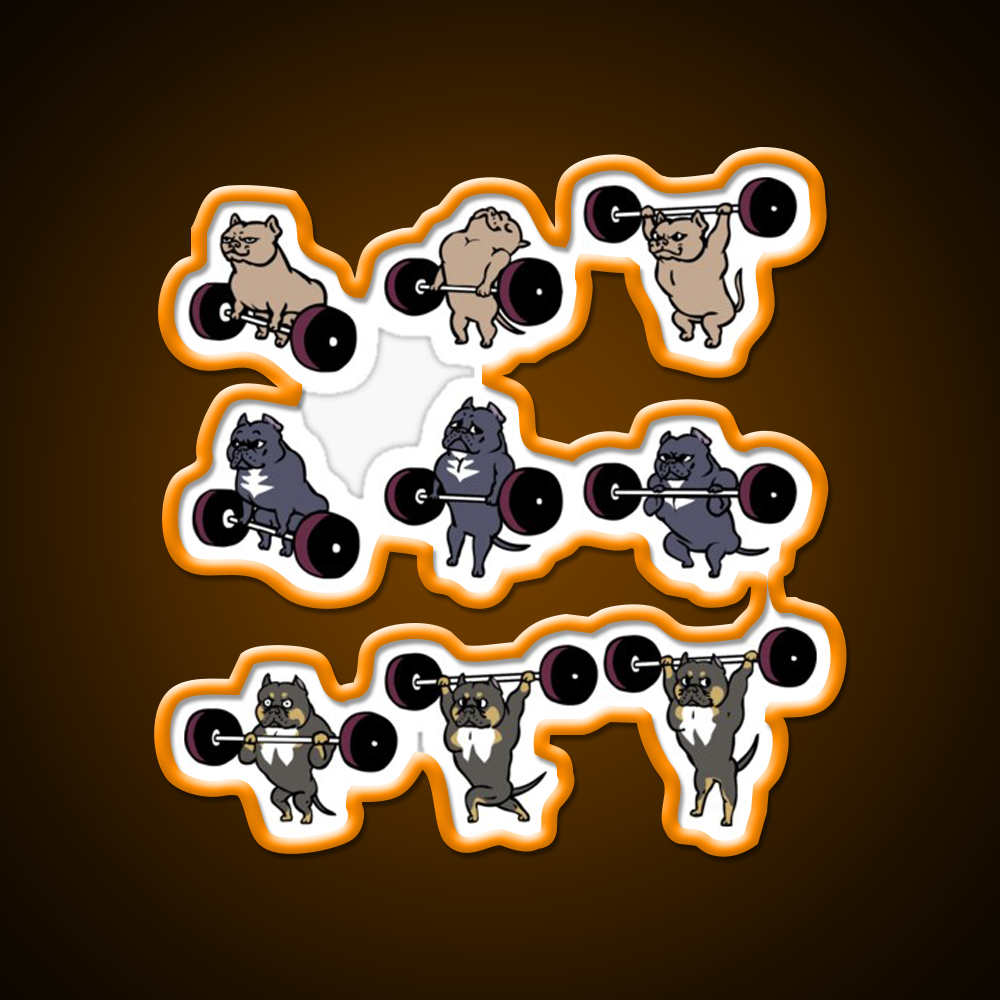 Lifting American Bully Gym Fitness Led Neon Sign Rgb Color