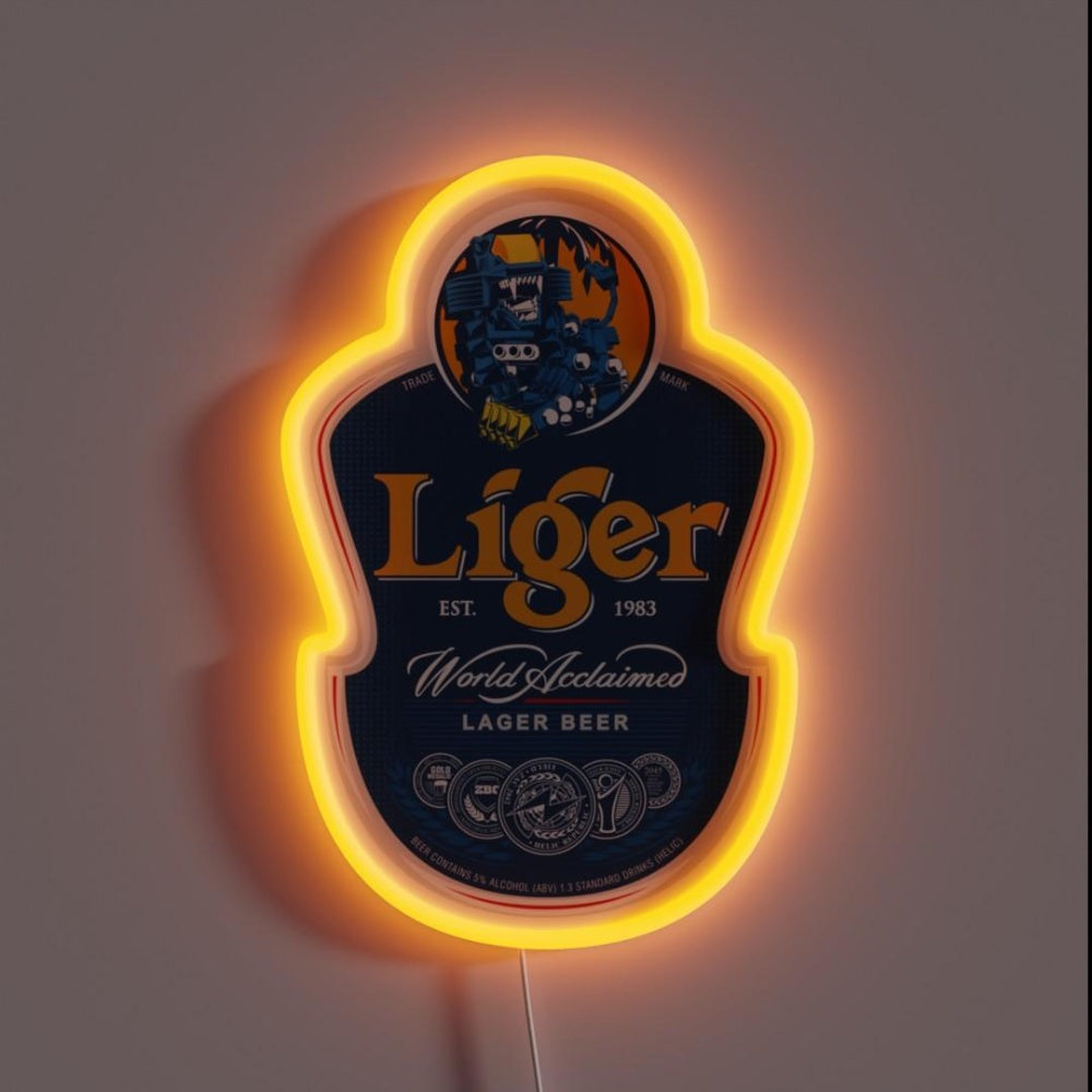 Liger Beer Rgb Led Neon Sign - Custom LED neon sign front view