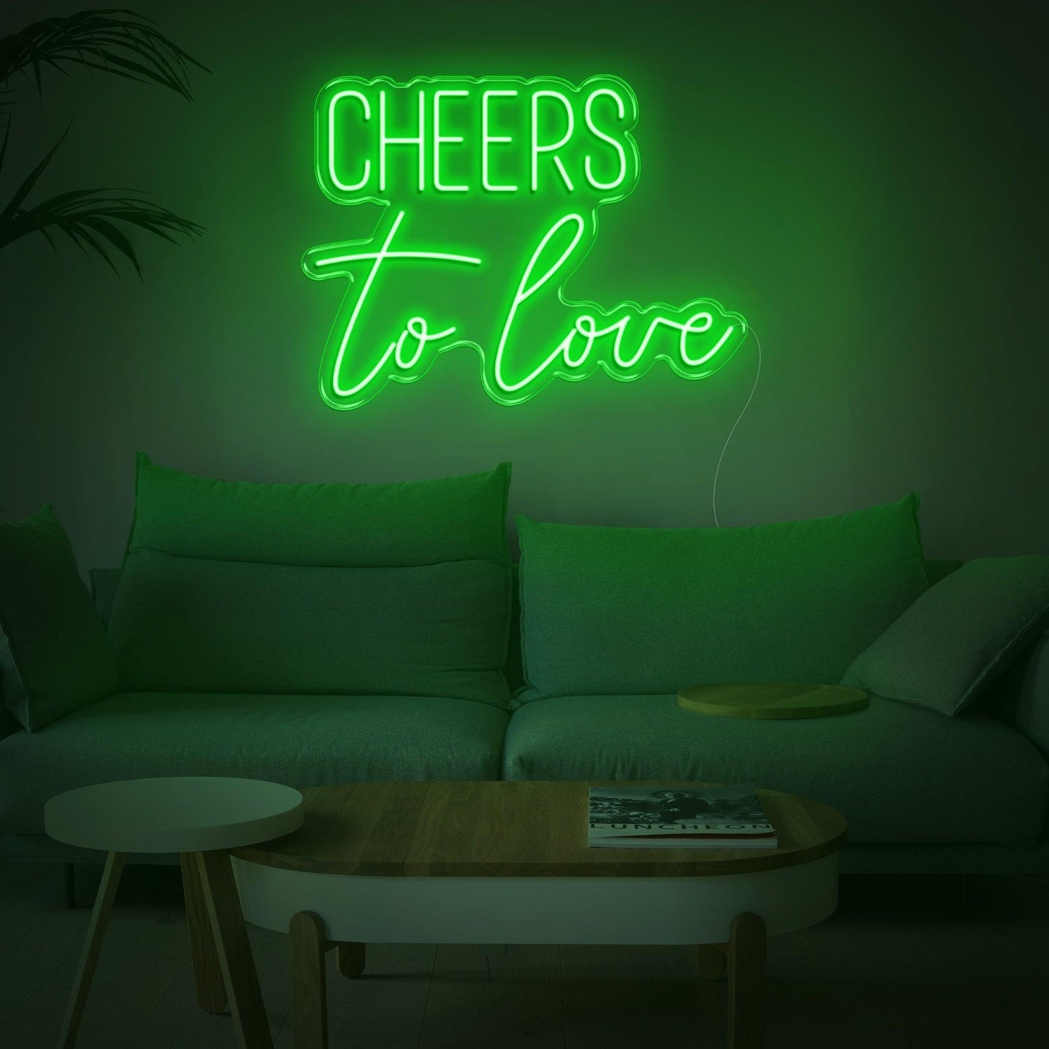 Light Blue Cheers To Love Led Neon Sign For Modern Home And Cafe Decor | Shineneon