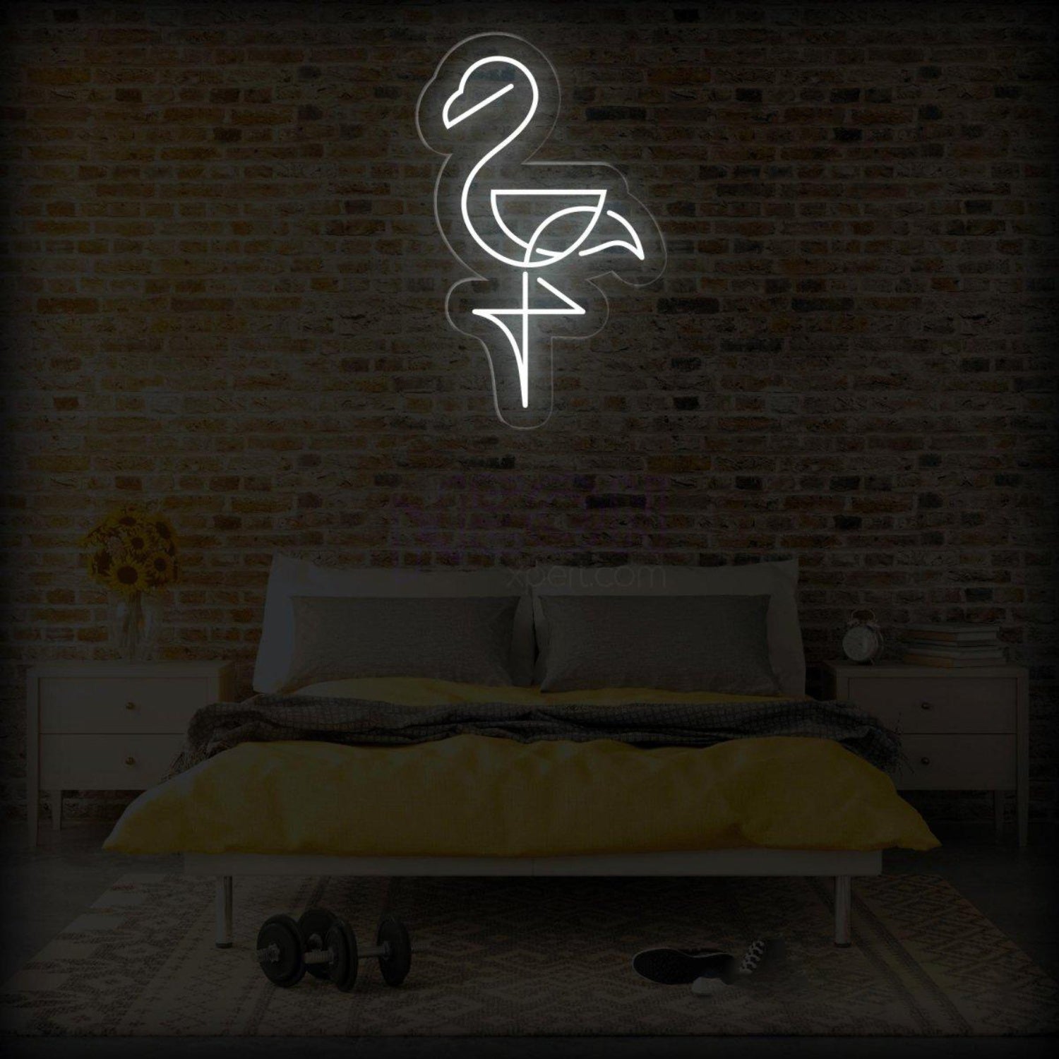 Light Blue Flamingo Led Neon Sign Elegant Wall Art For Home Bar Cafe | Shineneon