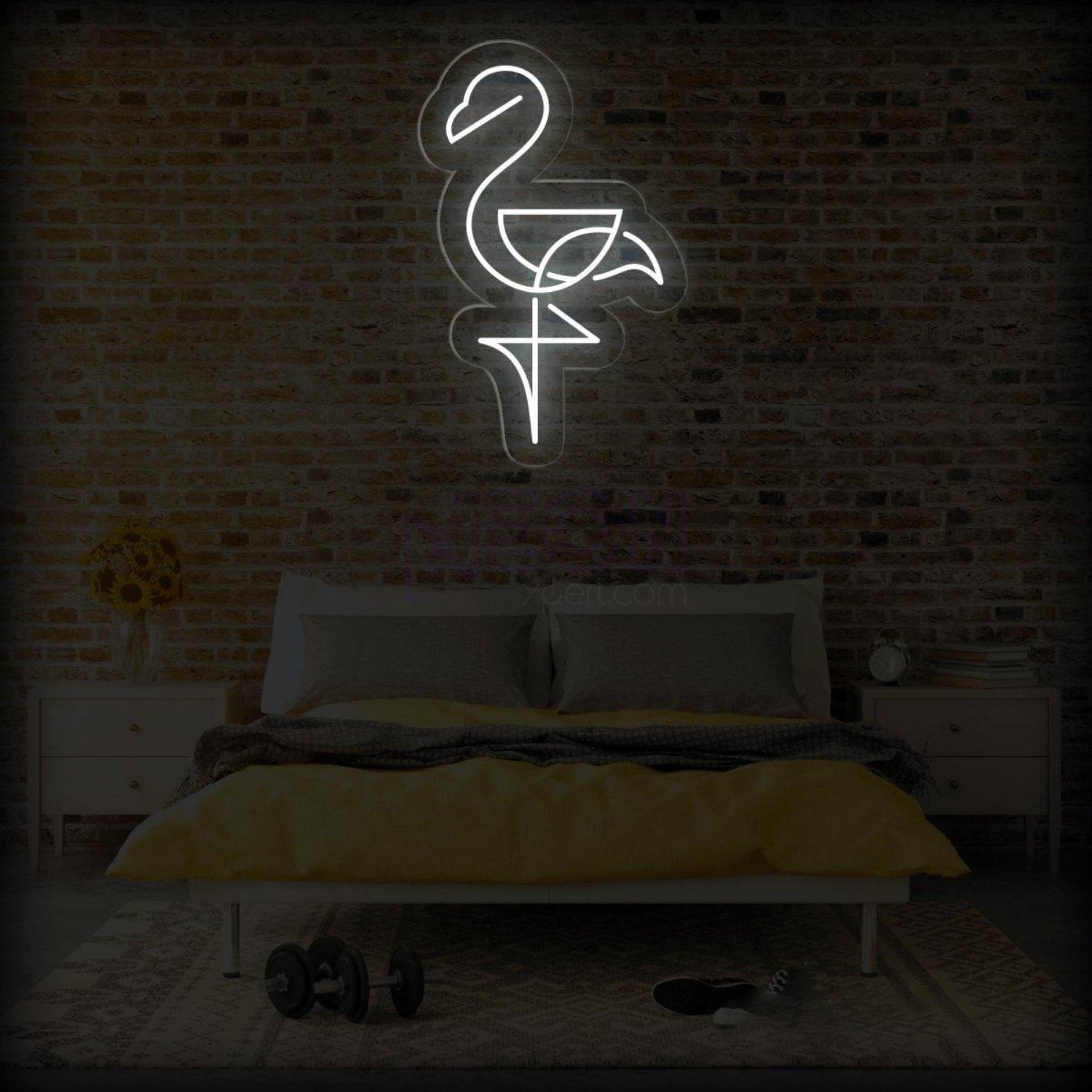 Light Blue Flamingo Led Neon Sign Elegant Wall Art For Home Bar Cafe | Shineneon