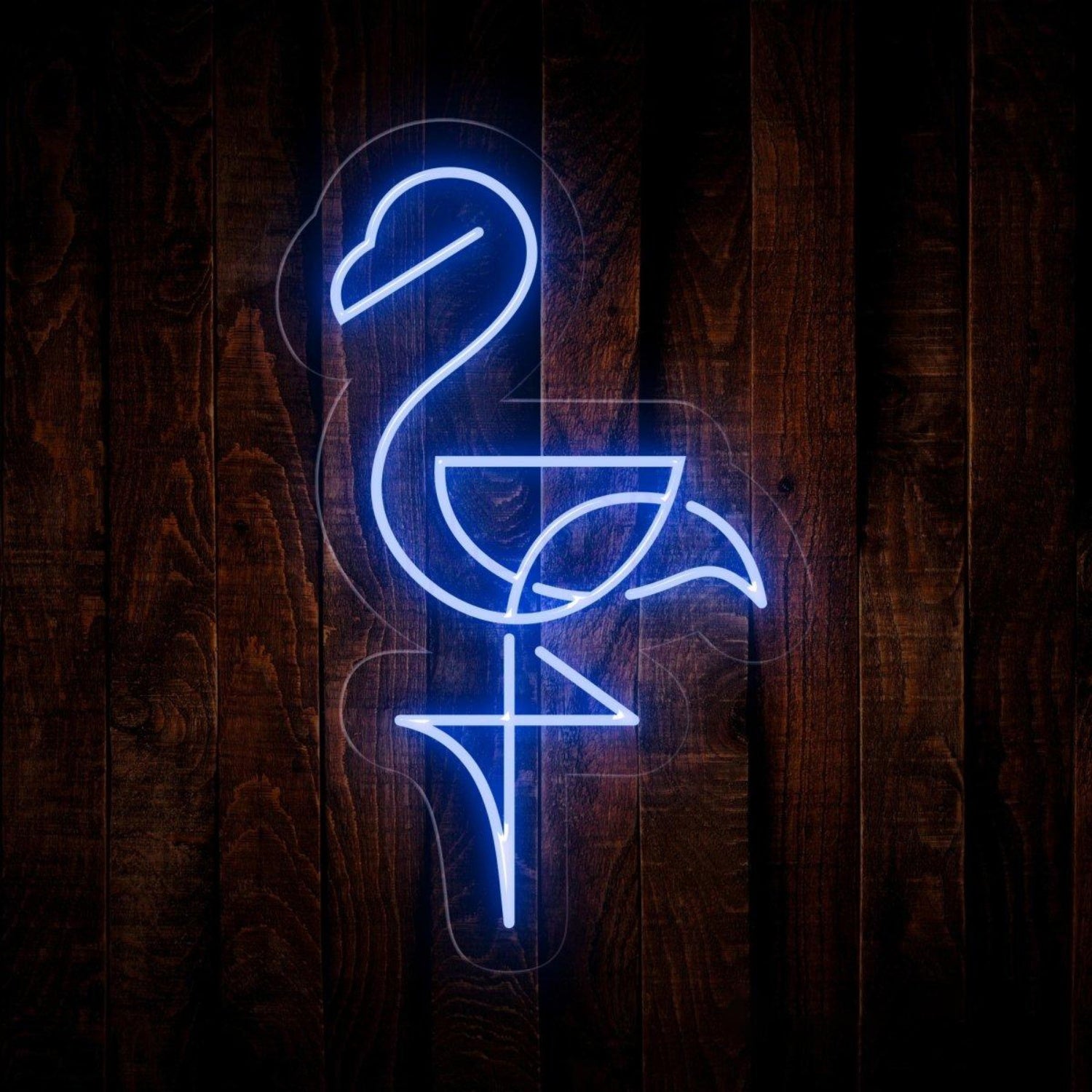 Light Blue Flamingo Led Neon Sign Elegant Wall Art For Home Bar Cafe | Shineneon