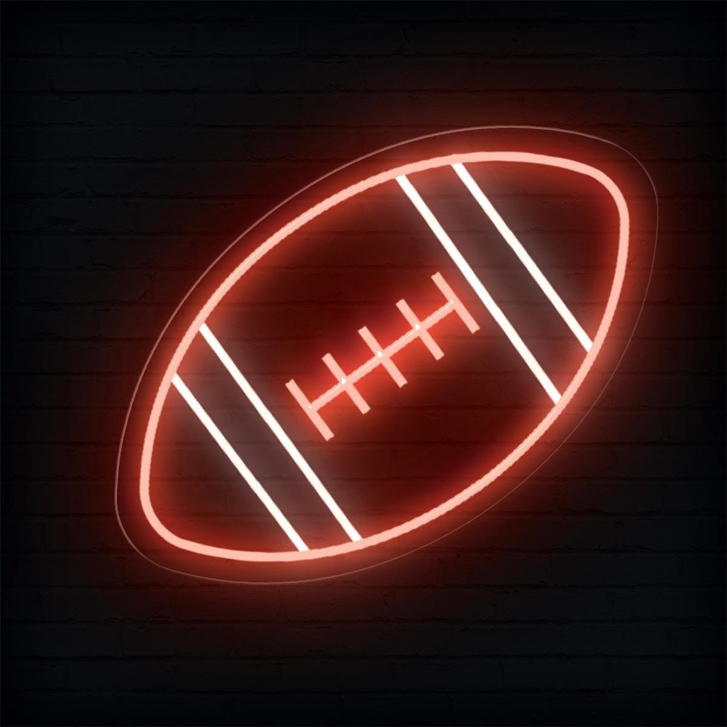 Light Blue Football Led Neon Sign For Sports Bar Game Room Man Cave Decor | Shineneon