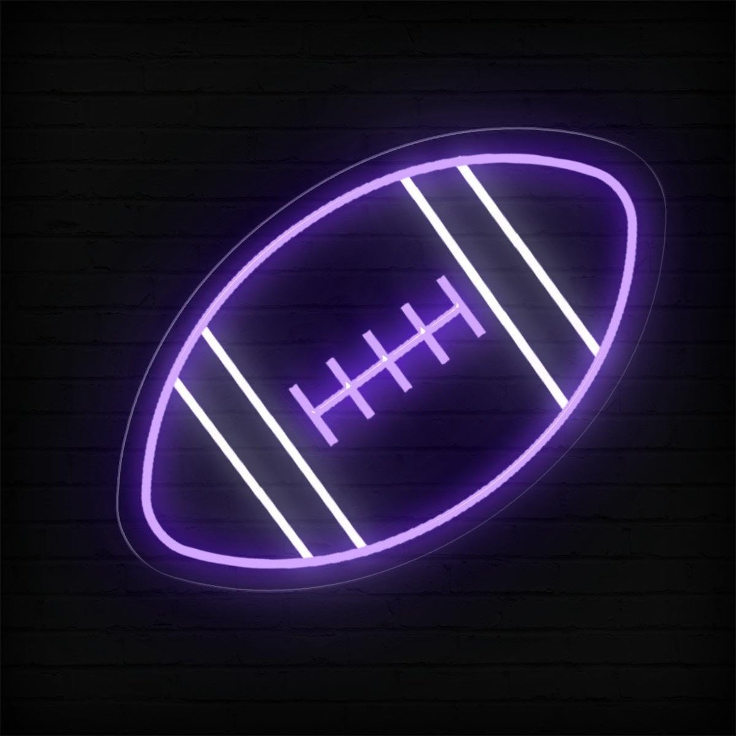 Light Blue Football Led Neon Sign For Sports Bar Game Room Man Cave Decor | Shineneon