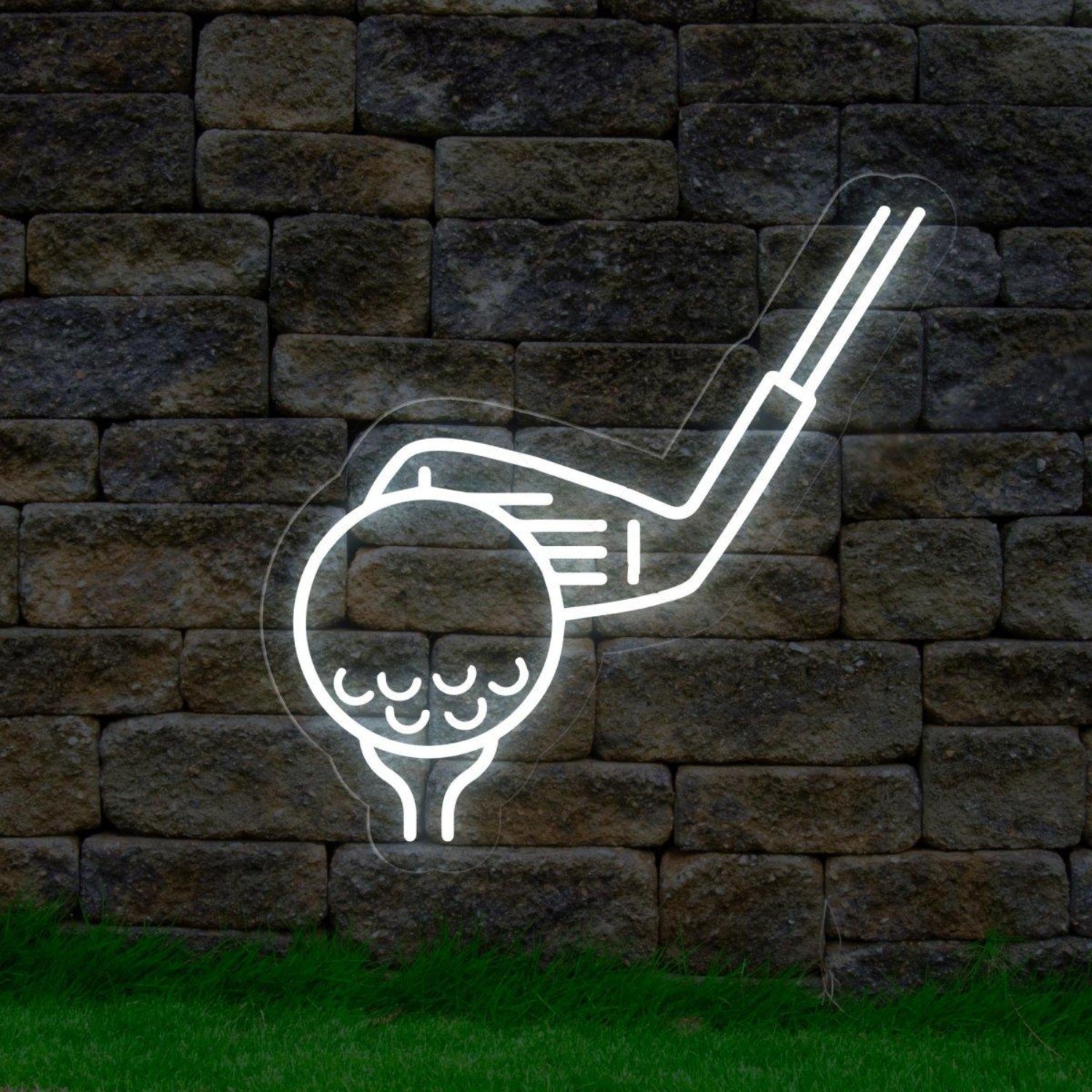 Light Blue Golf Ball Club Tee Led Neon Sign For Sports Bar Golf Club Decor | Shineneon