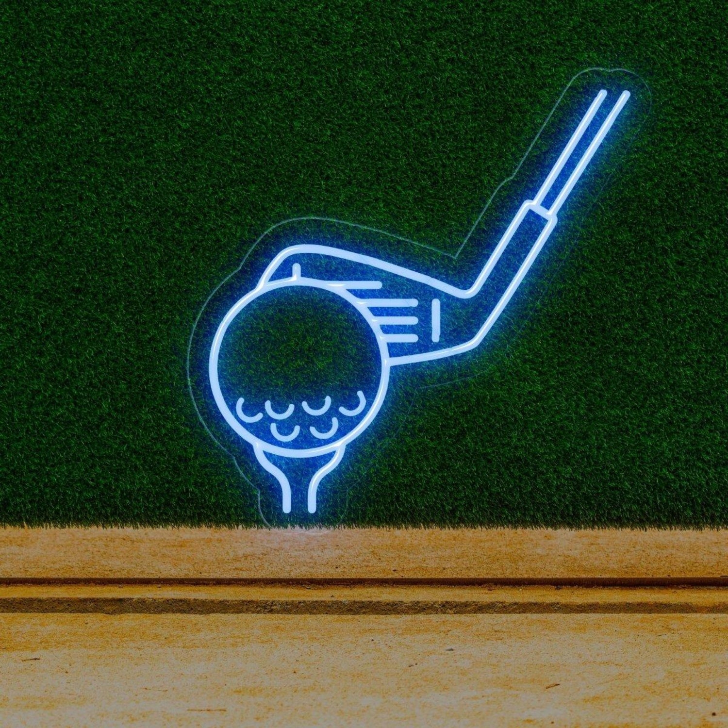 Light Blue Golf Ball Club Tee Led Neon Sign For Sports Bar Golf Club Decor | Shineneon