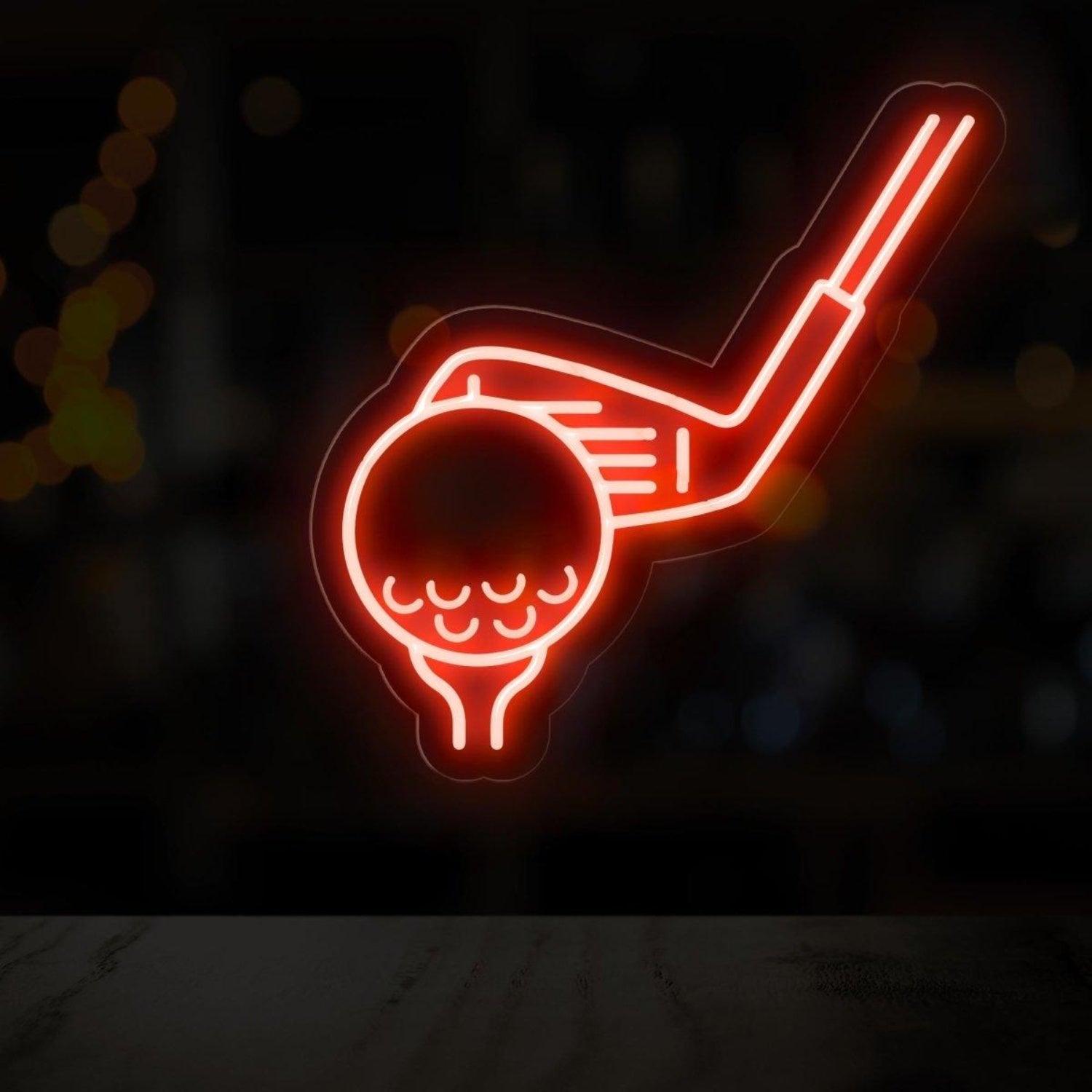 Light Blue Golf Ball Club Tee Led Neon Sign For Sports Bar Golf Club Decor | Shineneon