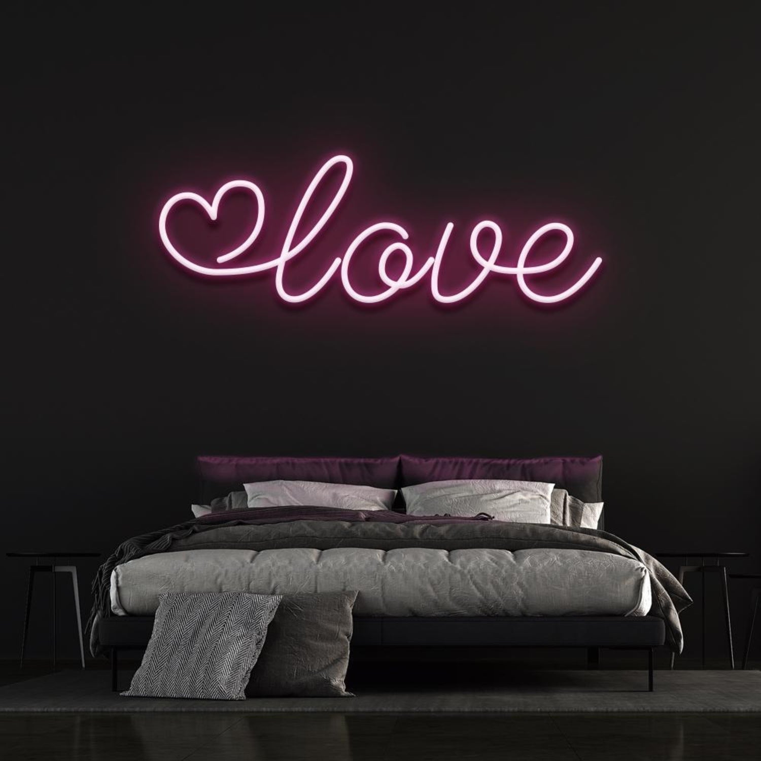 Light Blue Love Heart Led Neon Sign For Bedroom Decor | Shineneon
