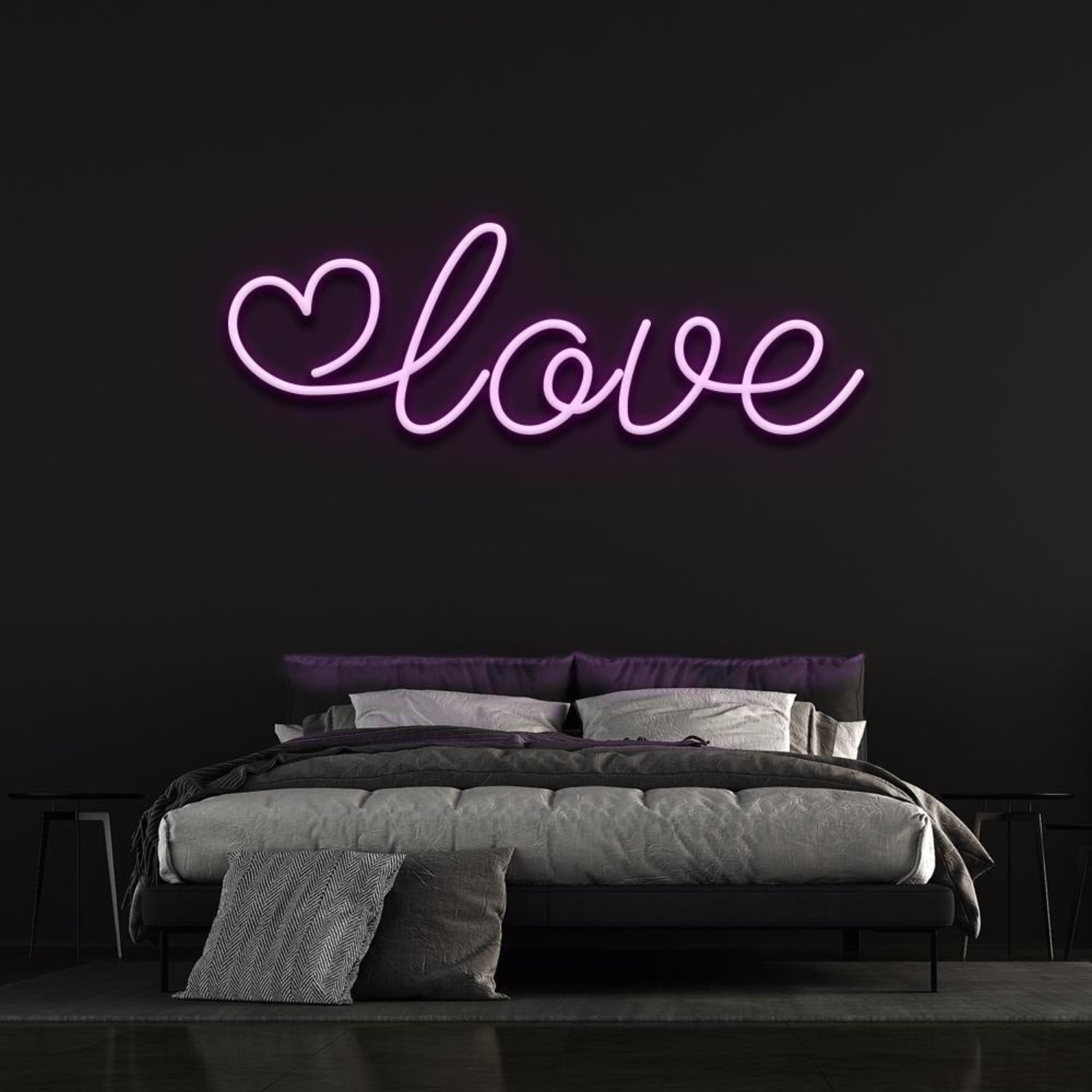 Light Blue Love Heart Led Neon Sign For Bedroom Decor | Shineneon