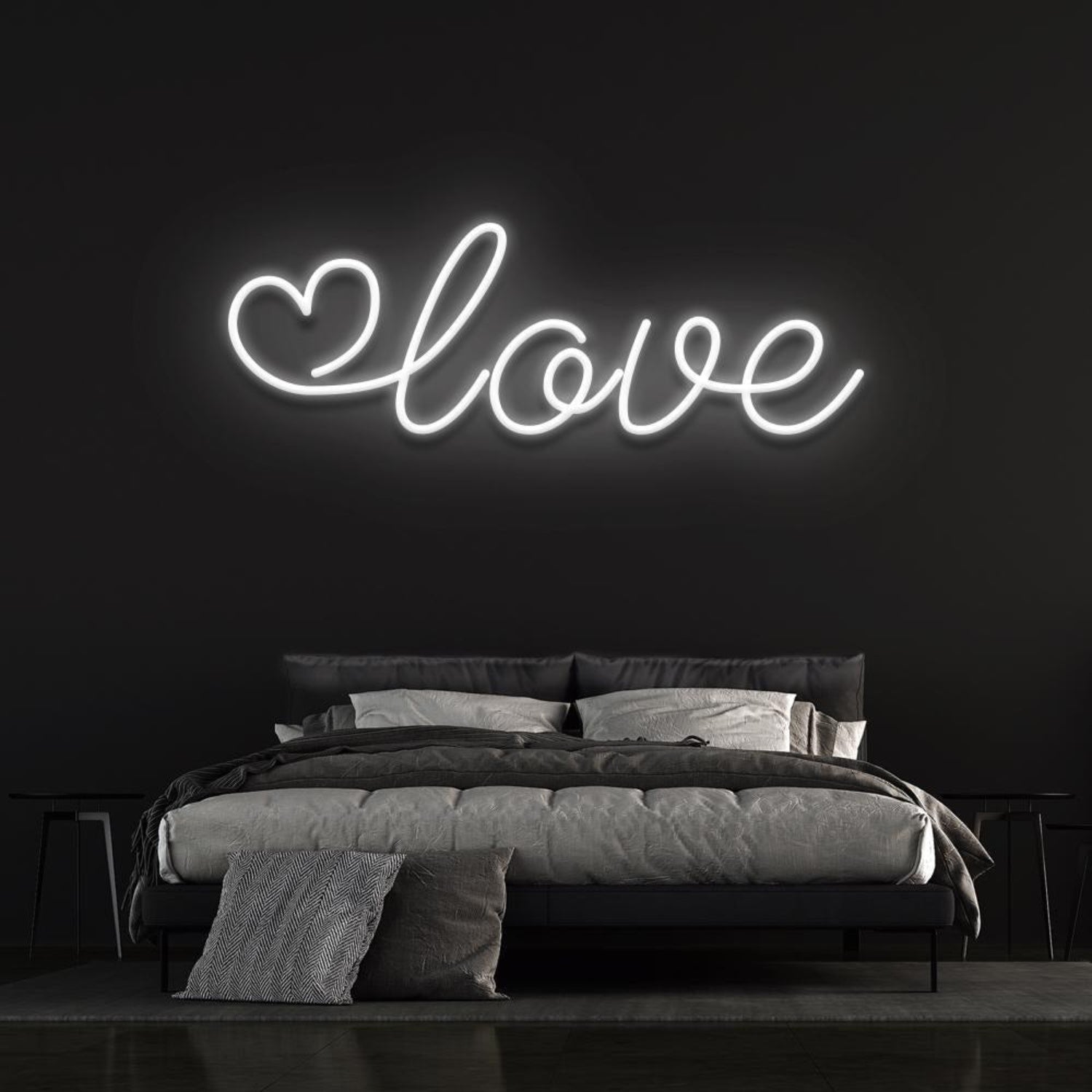 Light Blue Love Heart Led Neon Sign For Bedroom Decor | Shineneon
