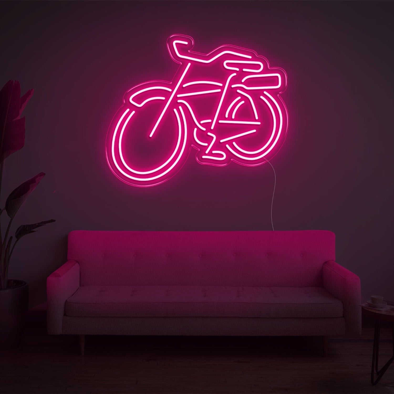 Light Blue Minimalist Bike Led Neon Sign For Home Cafe Studio Decor | Shineneon