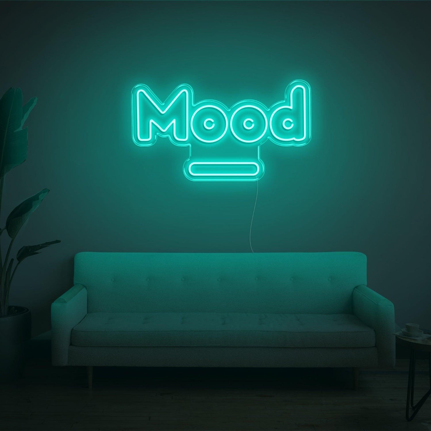 Light Blue Mood Led Neon Sign For Home Cafe Studio Decor | Shineneon