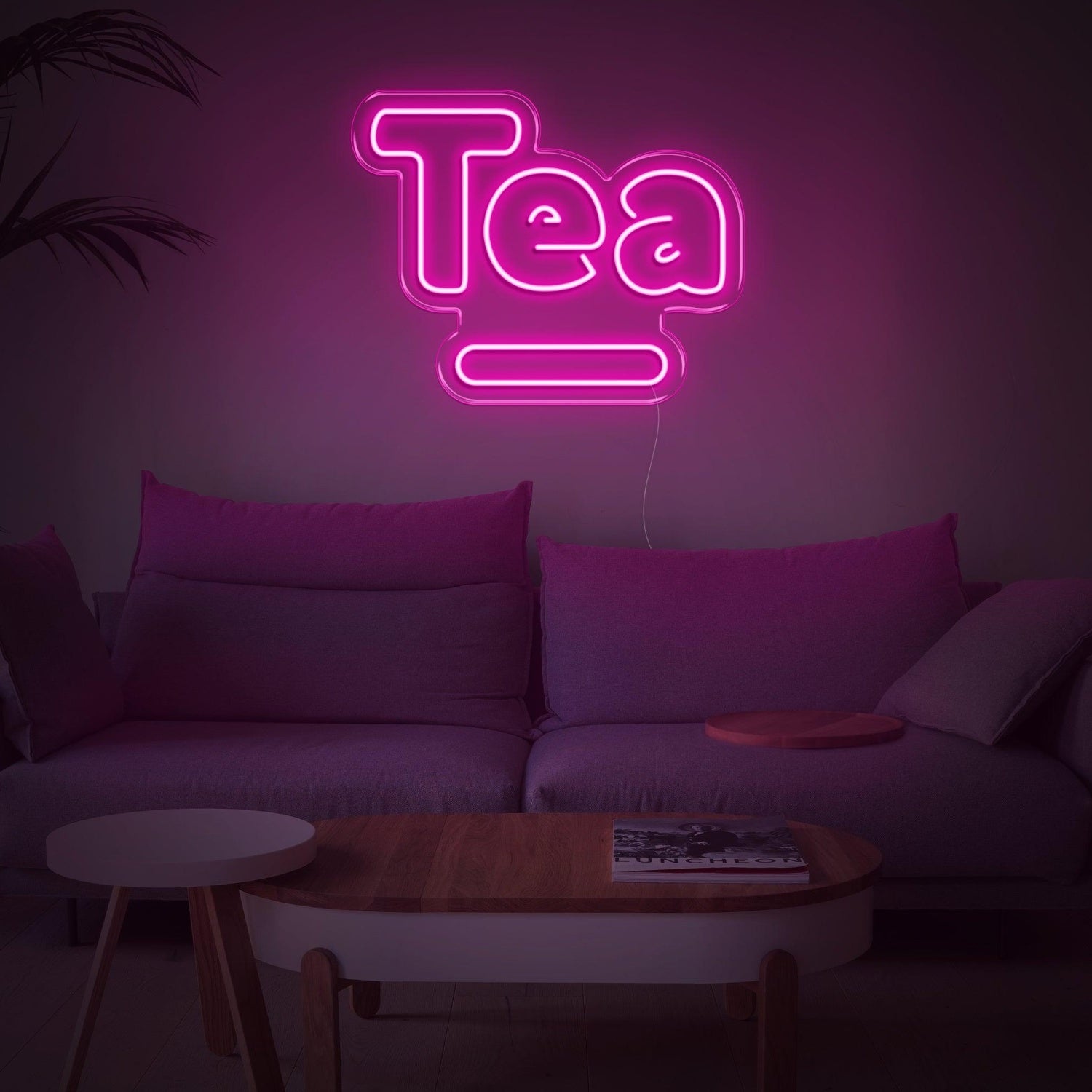 Light Blue Tea With Tray Led Neon Sign For Modern Home Decor | Shineneon