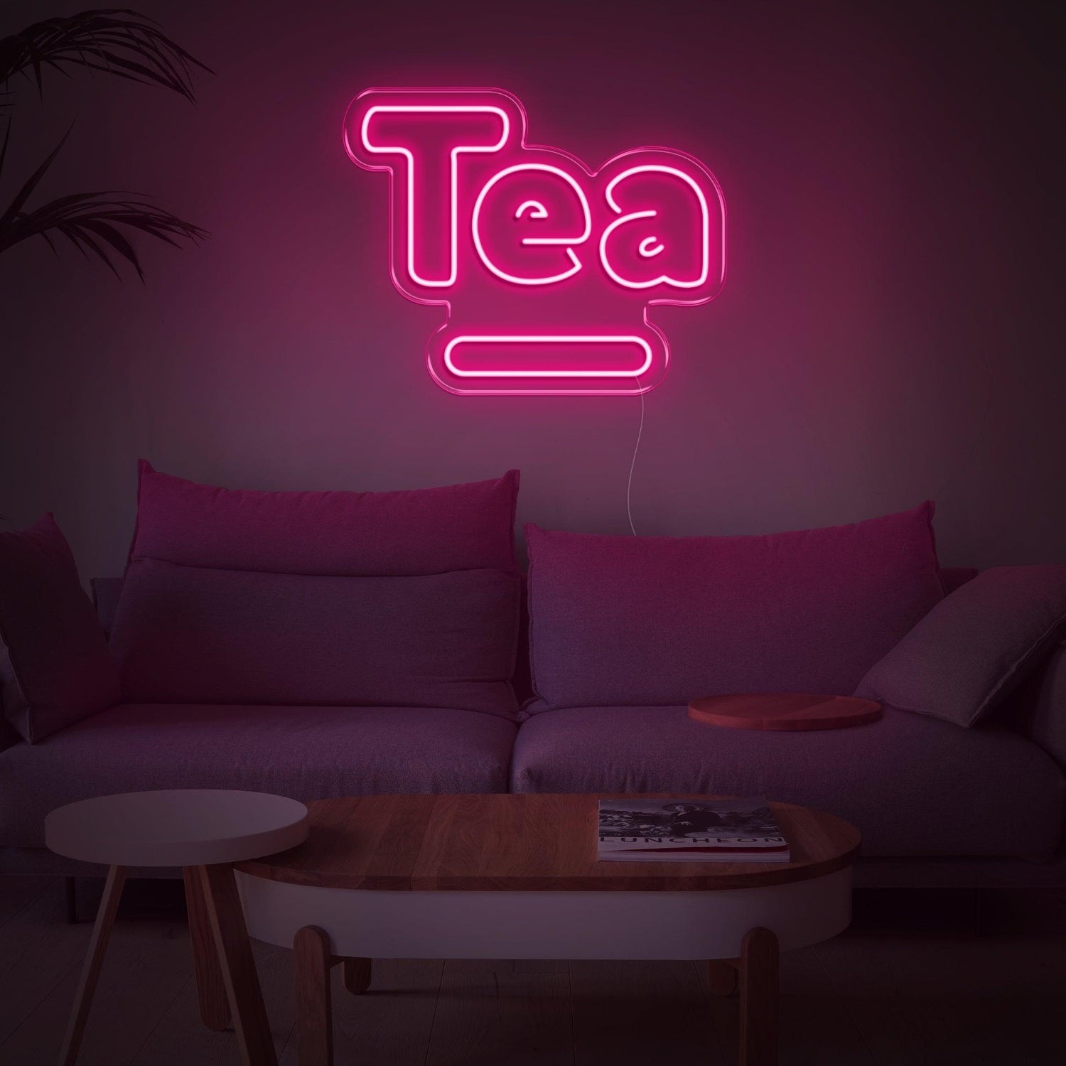 Light Blue Tea With Tray Led Neon Sign For Modern Home Decor | Shineneon