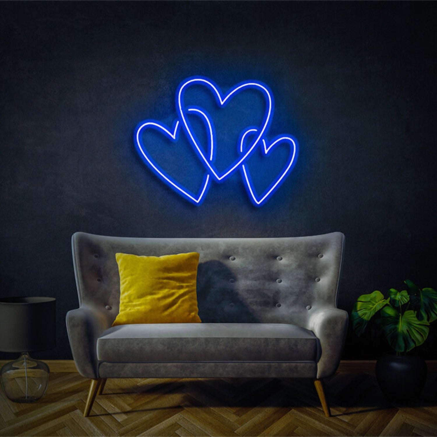 Light Up Your Special Moments Three Love Heart Led Neon Sign | Shineneon