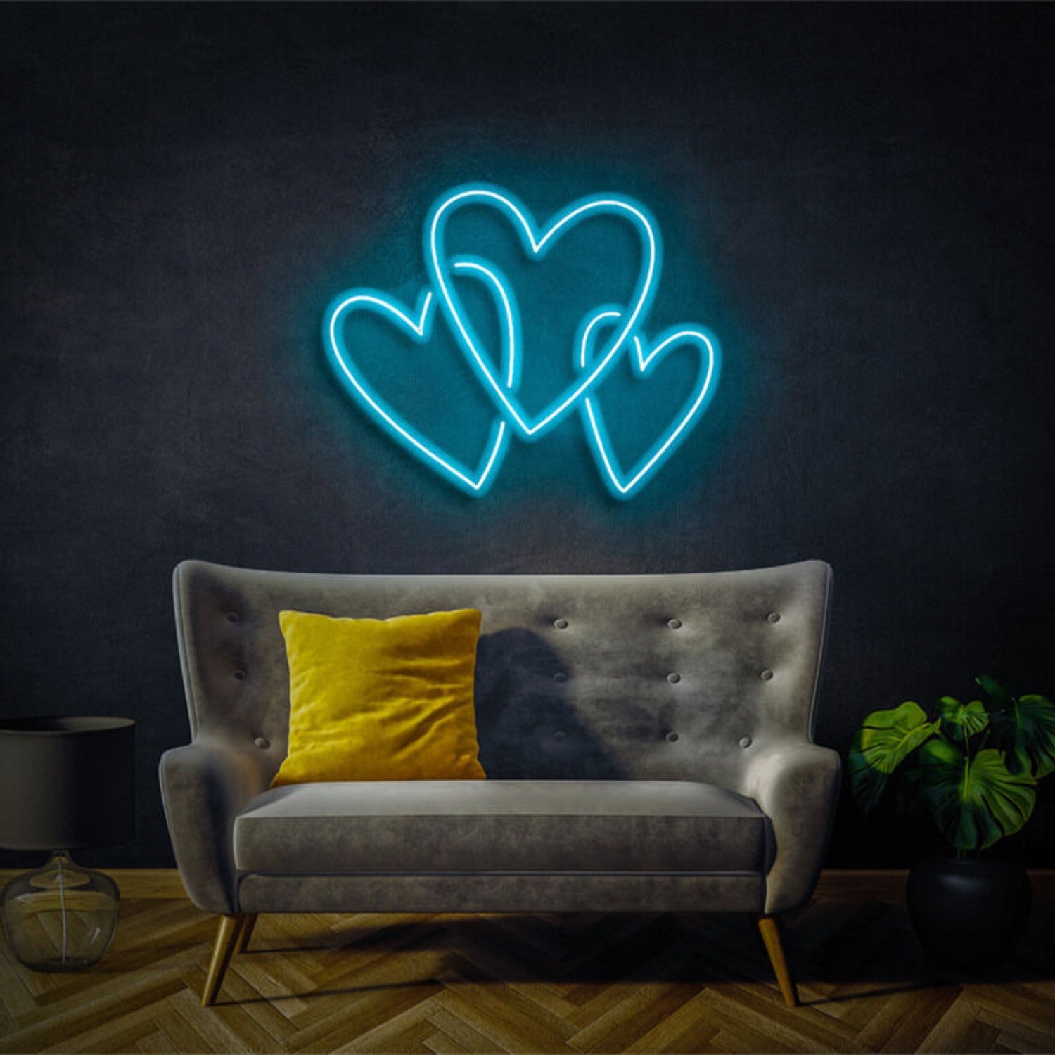 Light Up Your Special Moments Three Love Heart Led Neon Sign | Shineneon