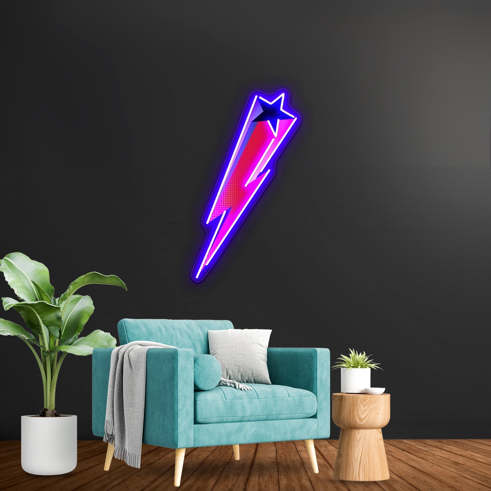 Lightning Bolt Artwork Led Neon - Shineneon