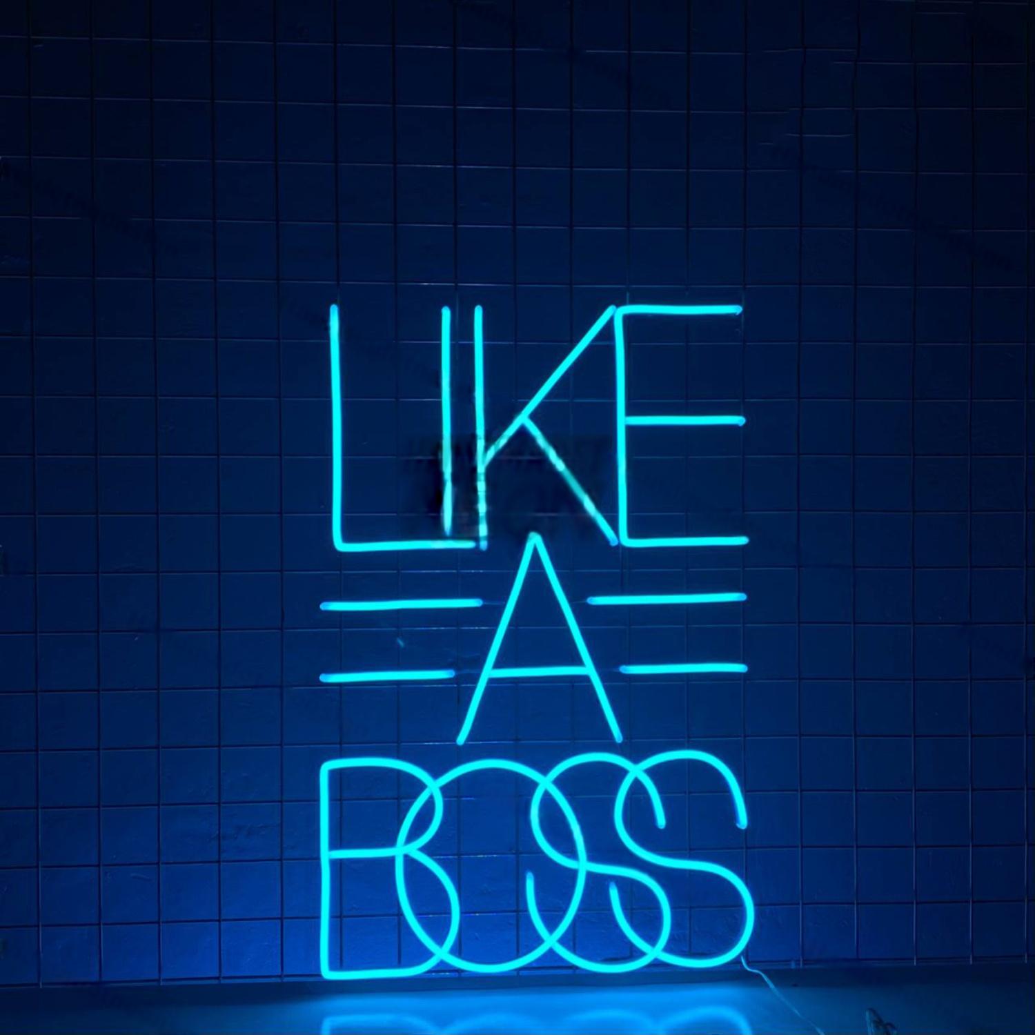 Like A Boss Led Neon Sign Coffee Shop Wall Decor | Shineneon