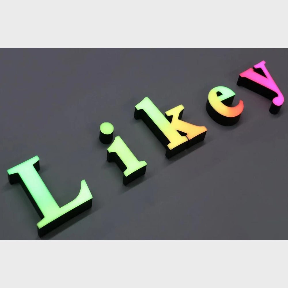 Likey 3D Frontlit Channel Letters Led Light Sign - Shineneon