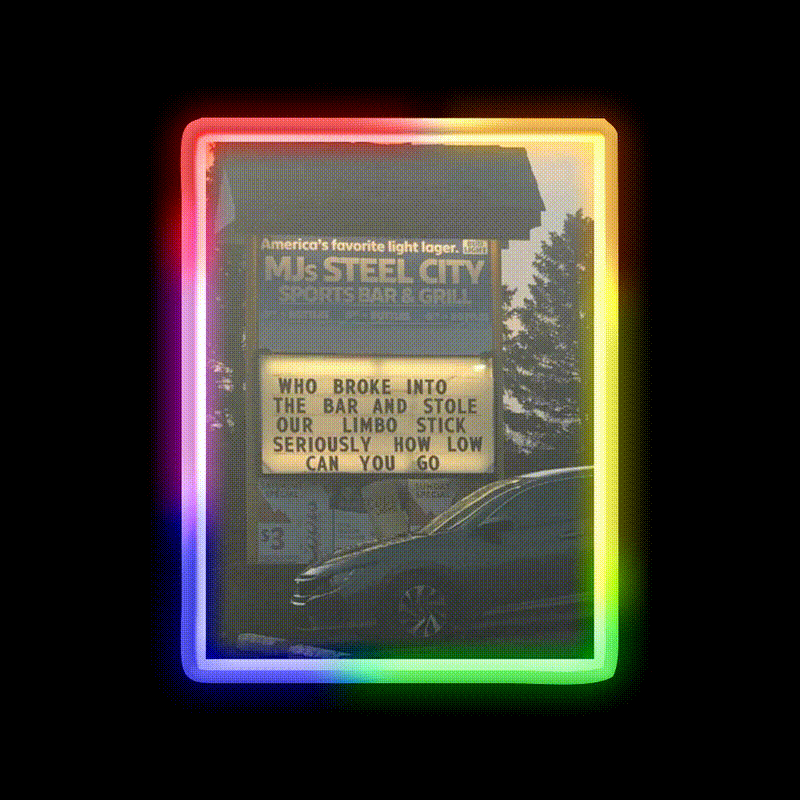 Limbo Stick Man Cave Bar Led Neon Sign Rgb Color