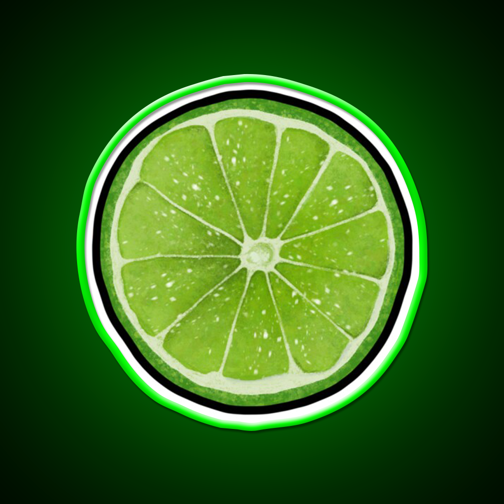 Lime Juice Bright Green Citrus Slices Cocktail Bar Decor Led Neon Sign Rgb Color - LED neon sign view 8