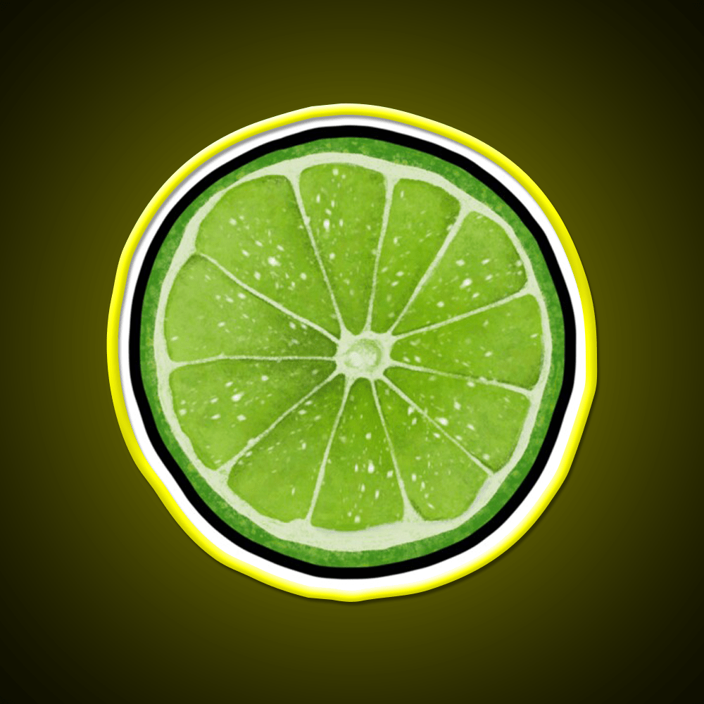 Lime Juice Bright Green Citrus Slices Cocktail Bar Decor Led Neon Sign Rgb Color - Shineneon