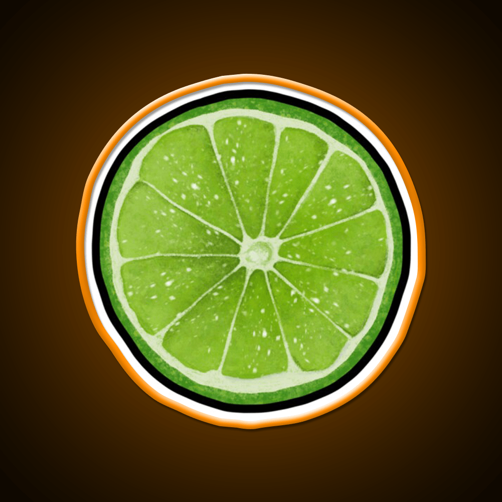 Lime Juice Bright Green Citrus Slices Cocktail Bar Decor Led Neon Sign Rgb Color - Shineneon
