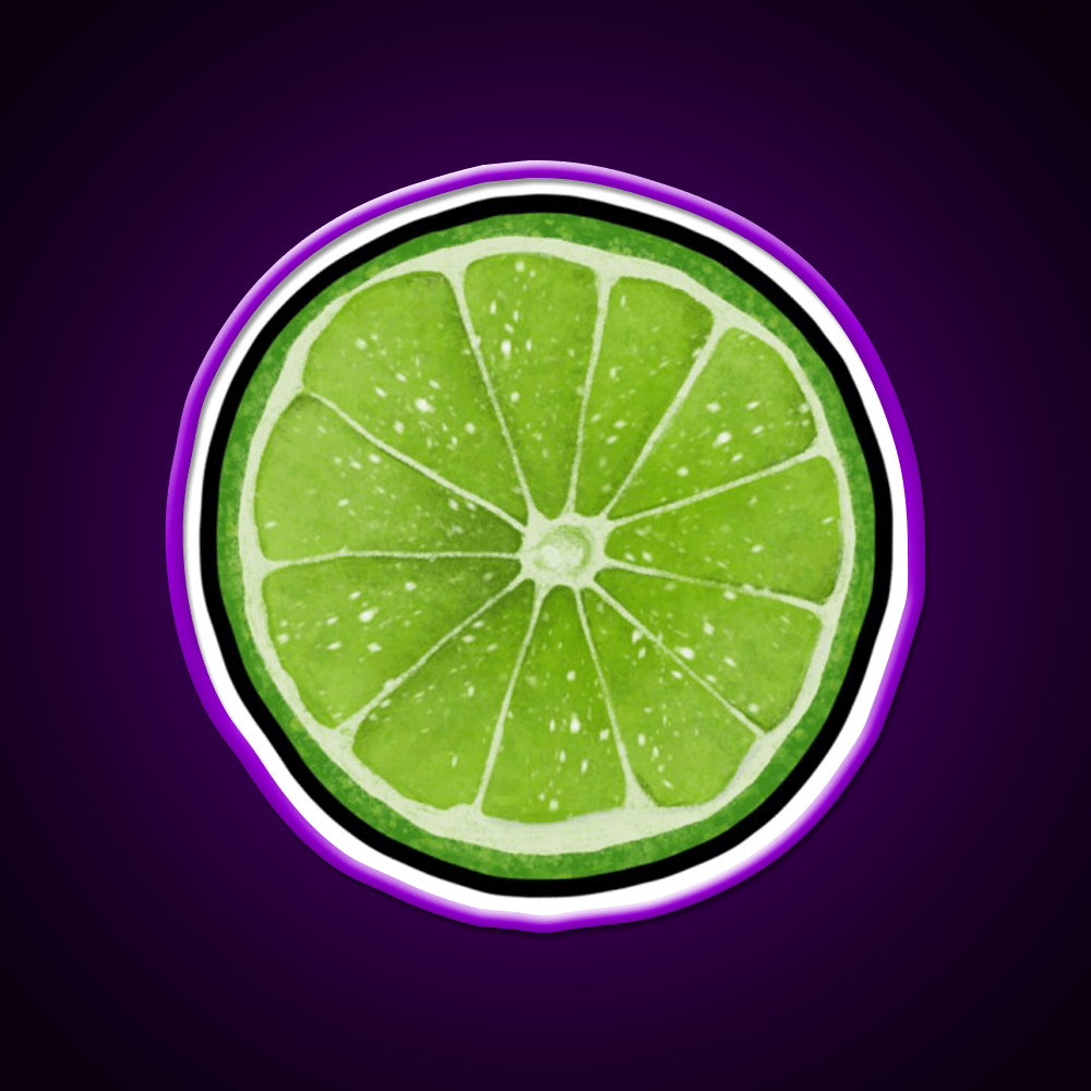 Lime Juice Bright Green Citrus Slices Cocktail Bar Decor Led Neon Sign Rgb Color - Shineneon