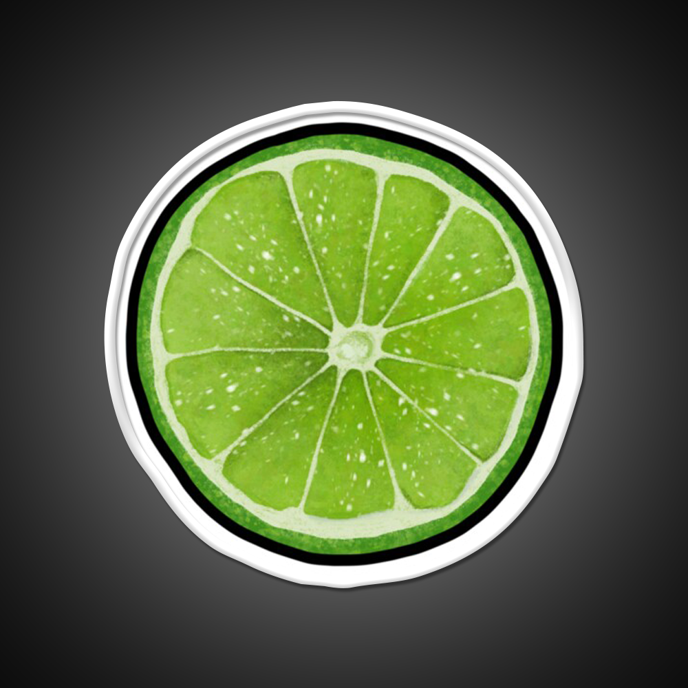 Lime Juice Bright Green Citrus Slices Cocktail Bar Decor Led Neon Sign Rgb Color - LED neon sign view 11