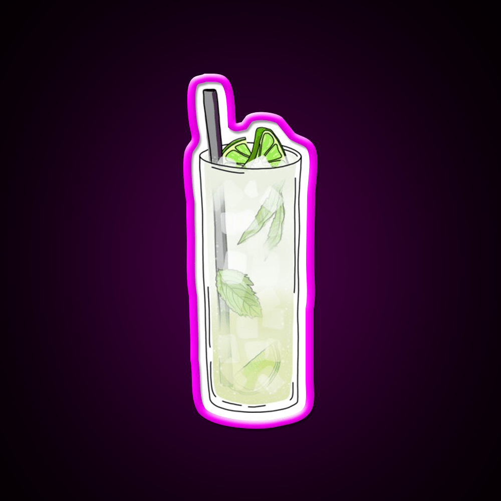 Lime Mint Mojito Cocktail Drink Cocktail Bar Decor Led Neon Sign Rgb Color - Shineneon