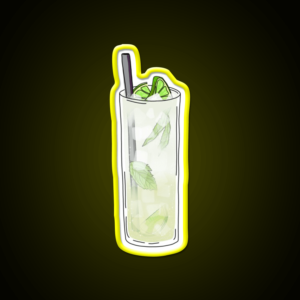 Lime Mint Mojito Cocktail Drink Cocktail Bar Decor Led Neon Sign Rgb Color - Shineneon