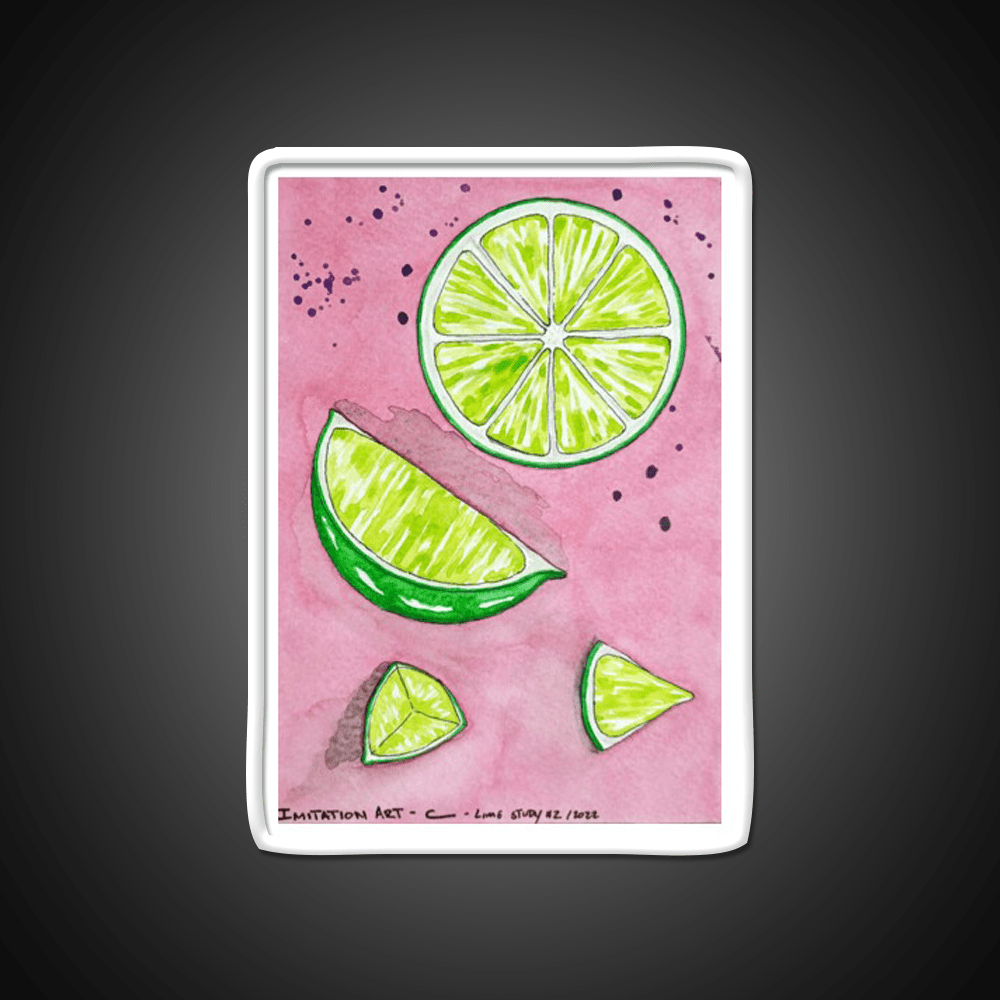 Lime Study 2 Snack Food Led Neon Sign Rgb Color - Shineneon