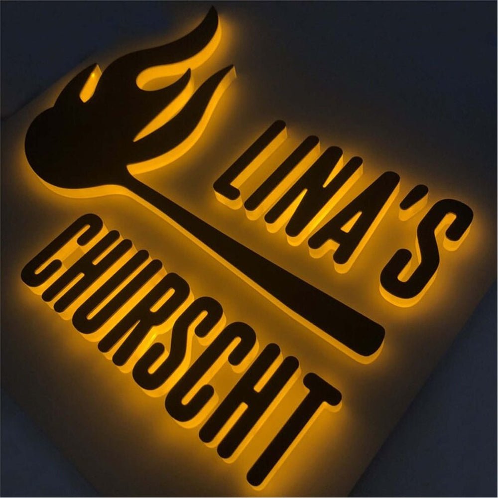 Linas Churscht 3D Backlit Channel Letters Led Light Sign - Shineneon