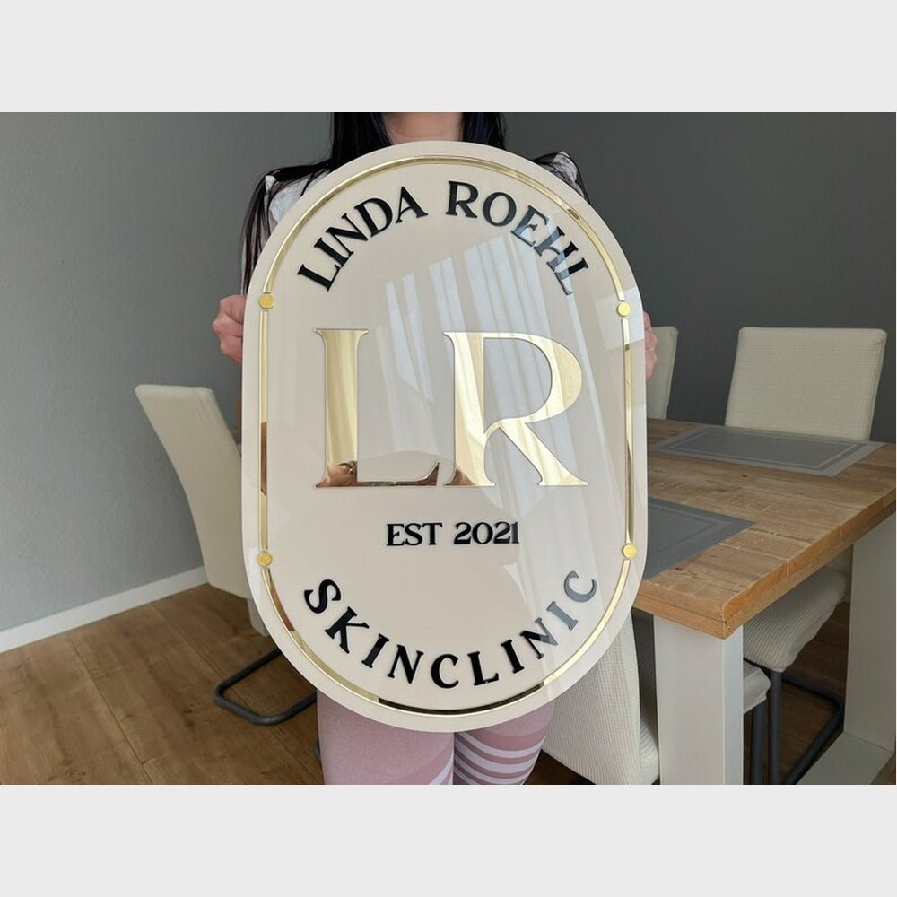 Linda Roehl Skin Clinic Acrylic Business Logo Sign - Shineneon