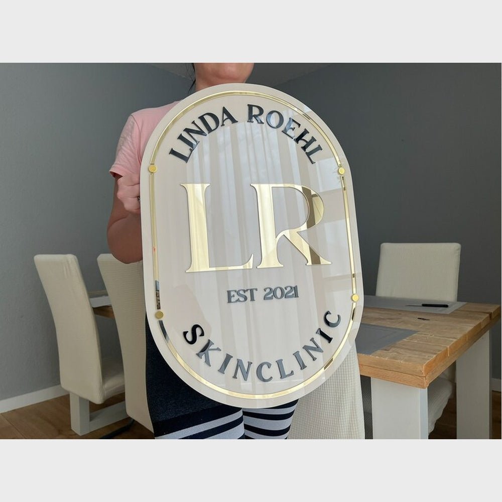 Linda Roehl Skin Clinic Acrylic Business Logo Sign - Shineneon