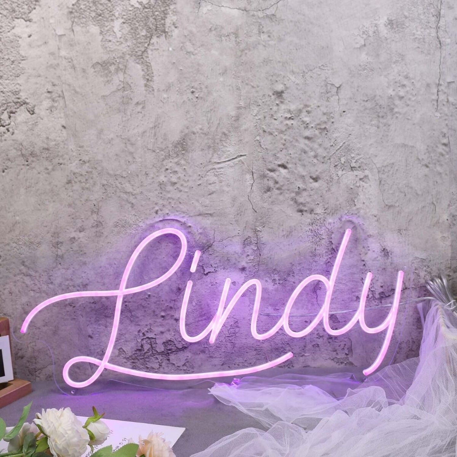 Lindy Dark Purple Led Neon Sign - Shineneon
