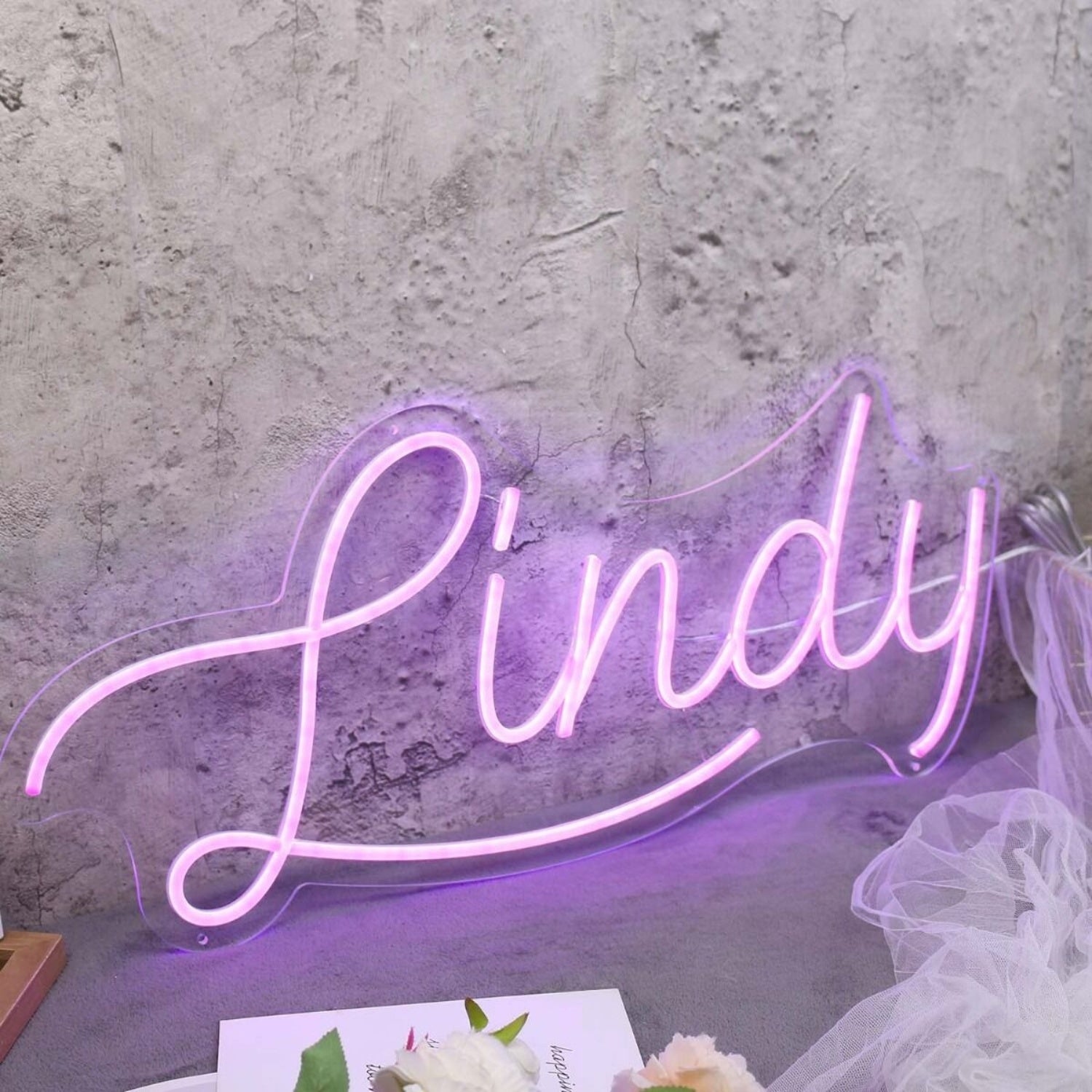 Lindy Dark Purple Led Neon Sign - Shineneon