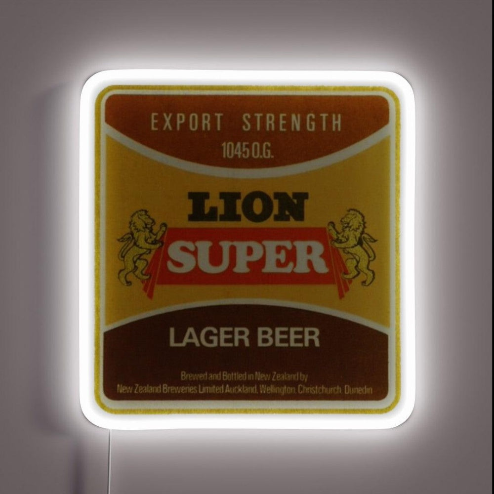 Lion Super Lager Coaster Rgb Led Neon Sign - Custom LED neon sign front view