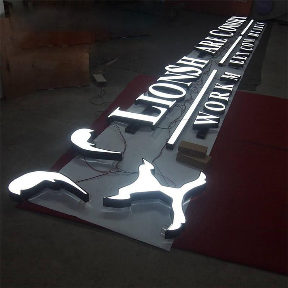 Lionsh With Logo 3D Frontlit Letters Metal Led Sign - Shineneon
