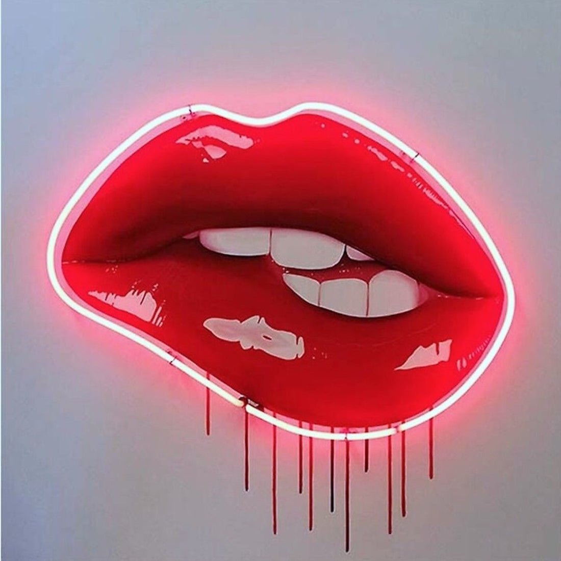 Lip Biting Led Sign Business Neon Sign - Shineneon