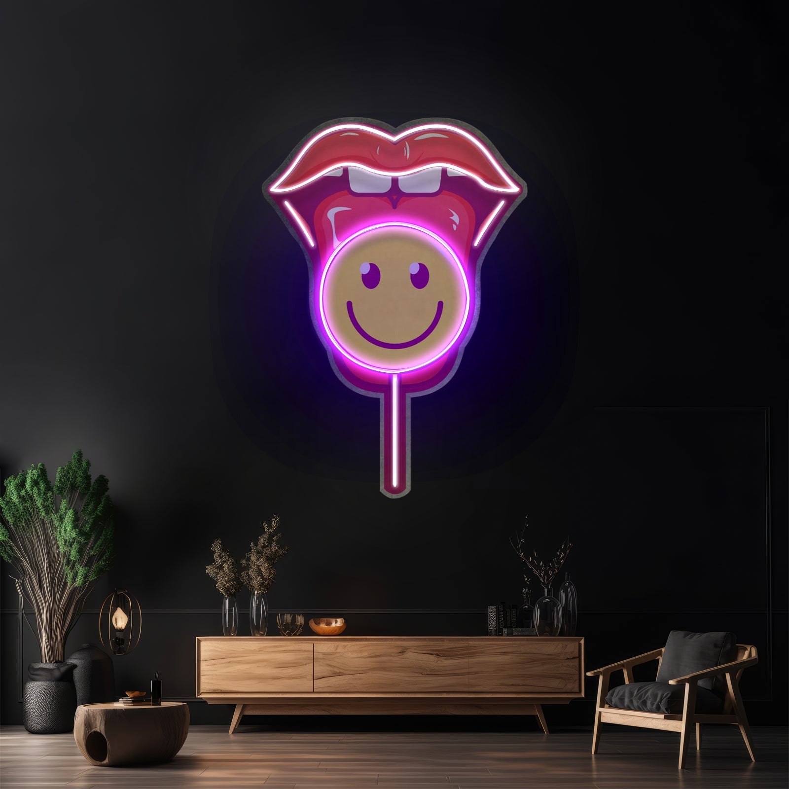 Lip Lolipop Led Neon Sign Light Custom Led Signs - Shineneon