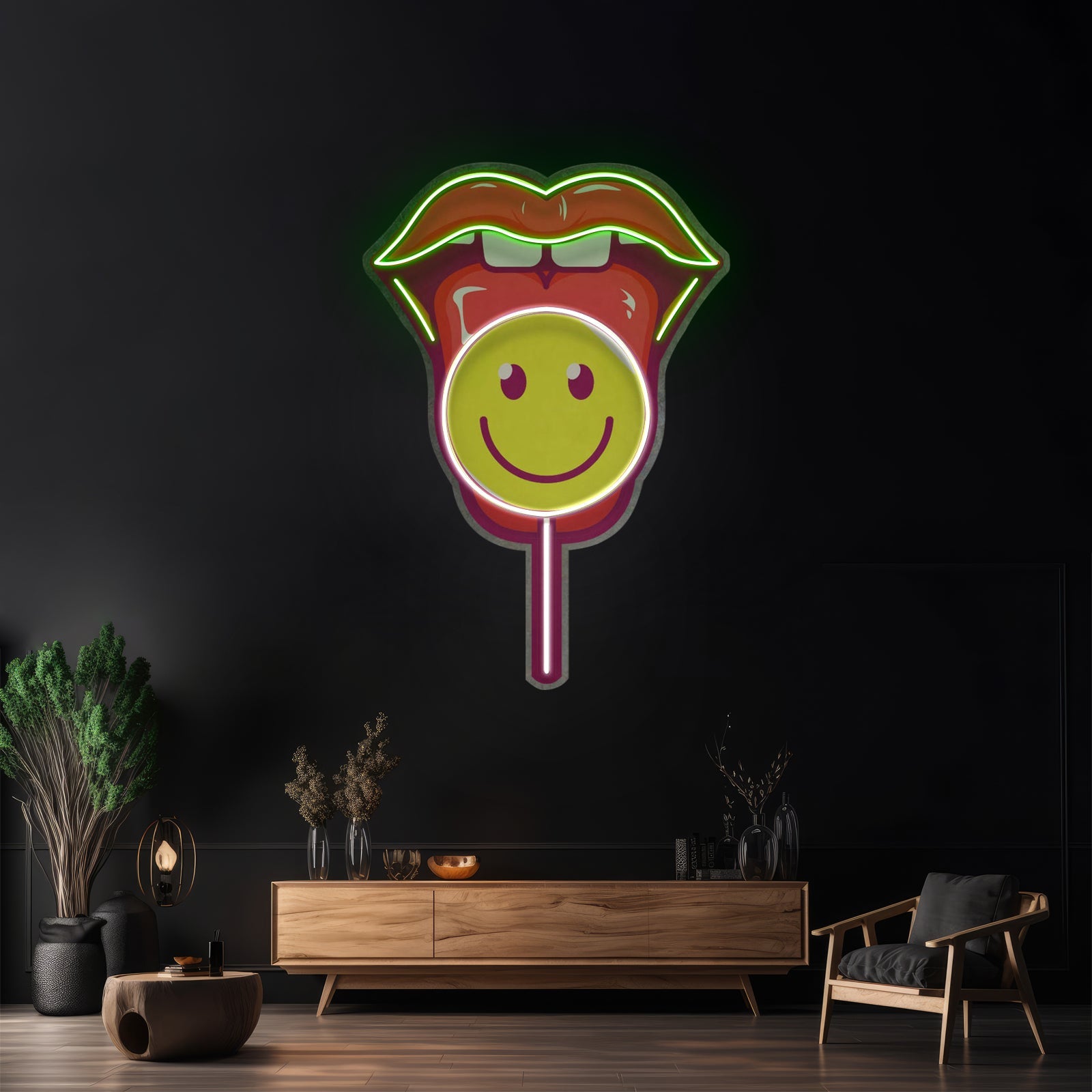 Lip Lolipop Led Neon Sign Light Custom Led Signs - Shineneon