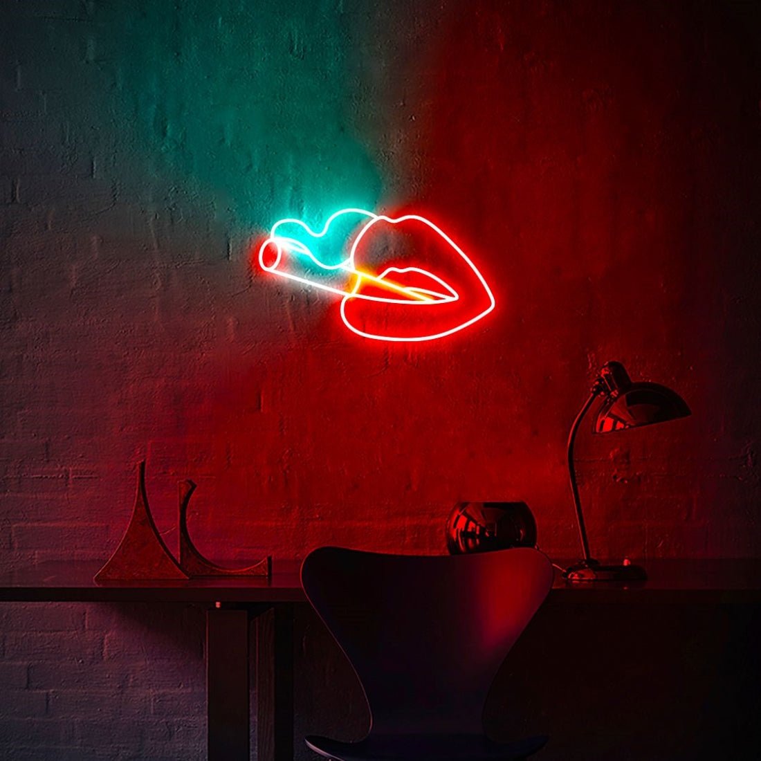 Lips Smoking Led Sign Business Neon Sign - Shineneon