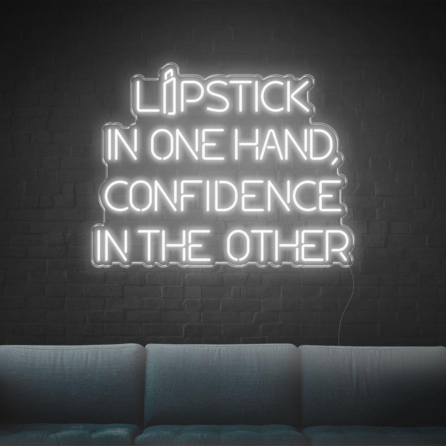Lipstick Confidence Purple Led Neon Sign For Home Salon Decor | Shineneon