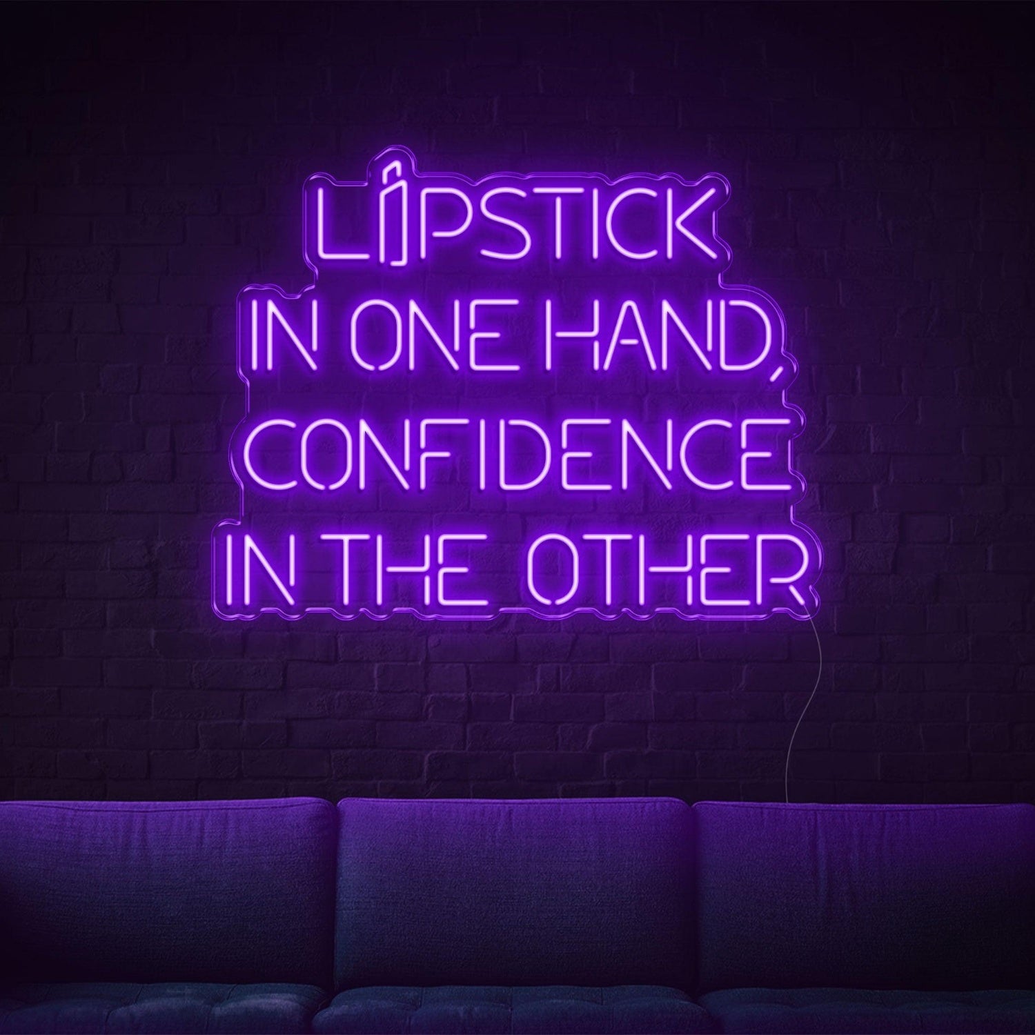 Lipstick Confidence Purple Led Neon Sign For Home Salon Decor | Shineneon